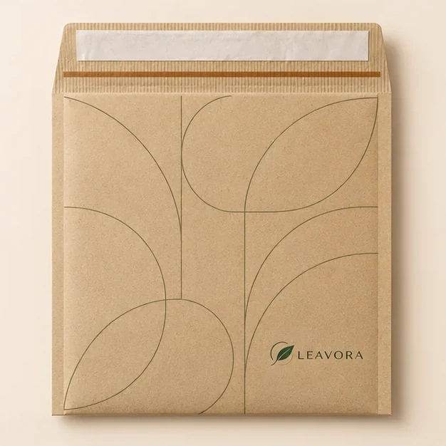 Paper mailer concept with a practical expandable structure.