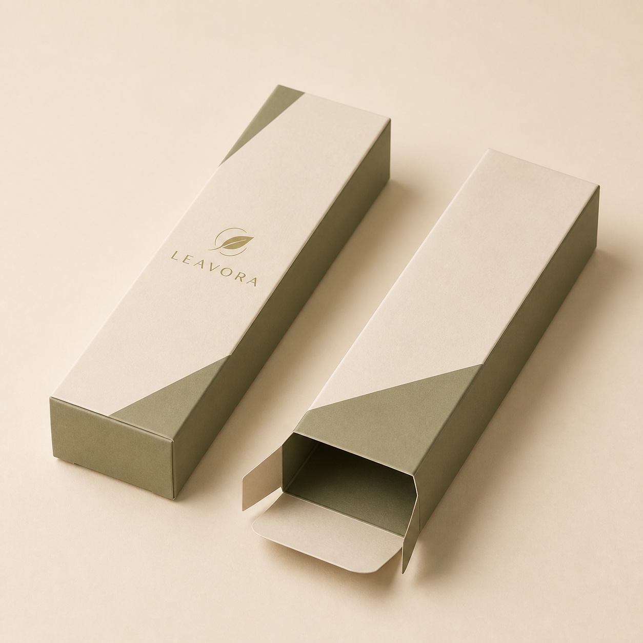Folding cartons presented as a beauty and lifestyle secondary packaging direction.